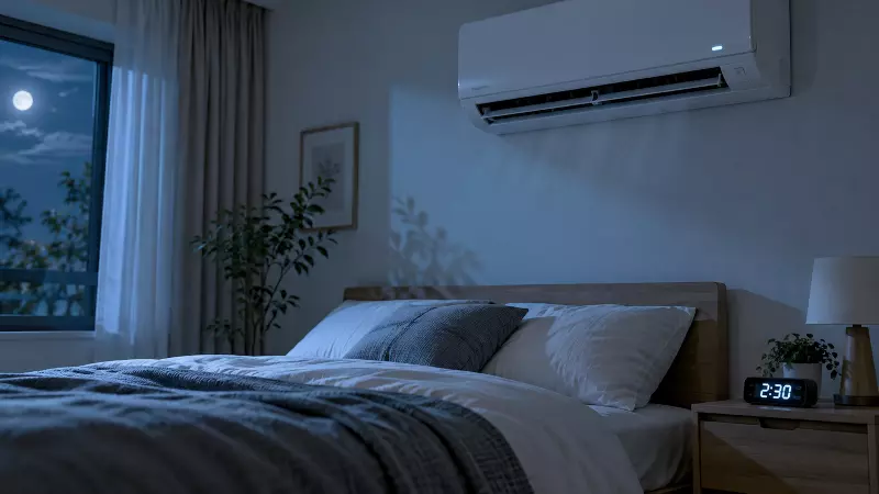 夜中の2時30分、誰も操作していないのにエアコンが動き出した寝室