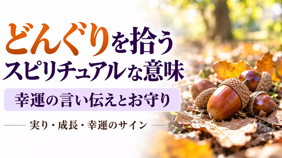 どんぐりを拾うスピリチュアルな意味